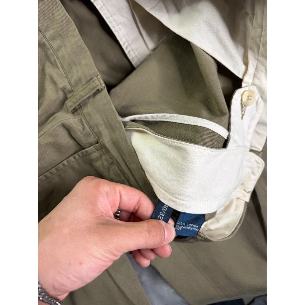 Ralph Lauren Prospect Pant Mens 40x32 Khaki Tan Flat Front Chino 40x31 Beige
